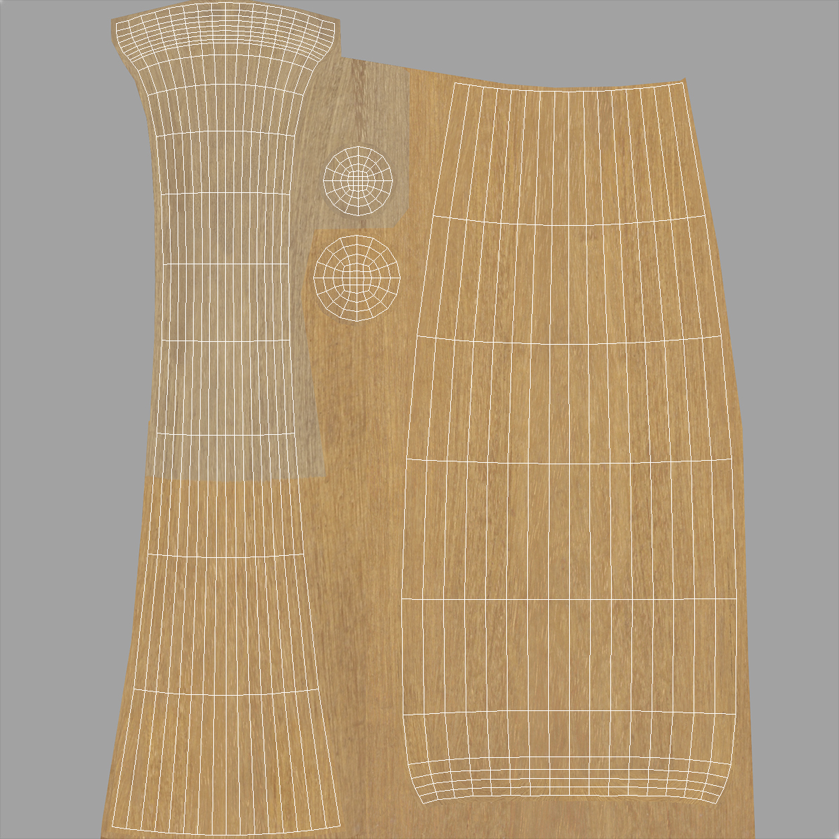 3D Classic Wooden Bat model