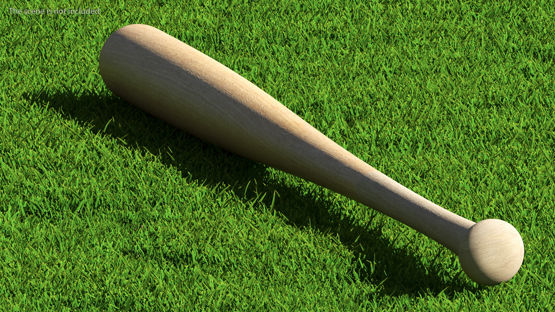3D Classic Wooden Bat model