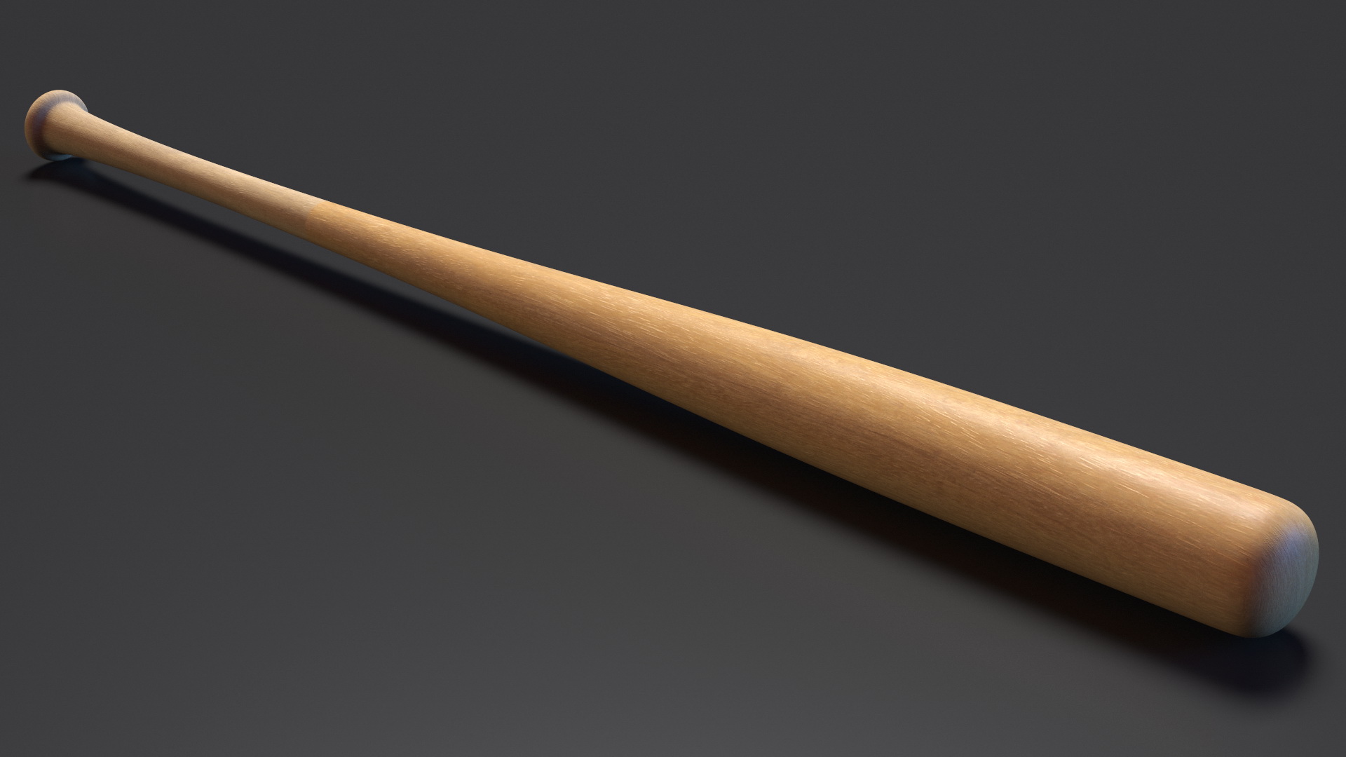 3D Classic Wooden Bat model