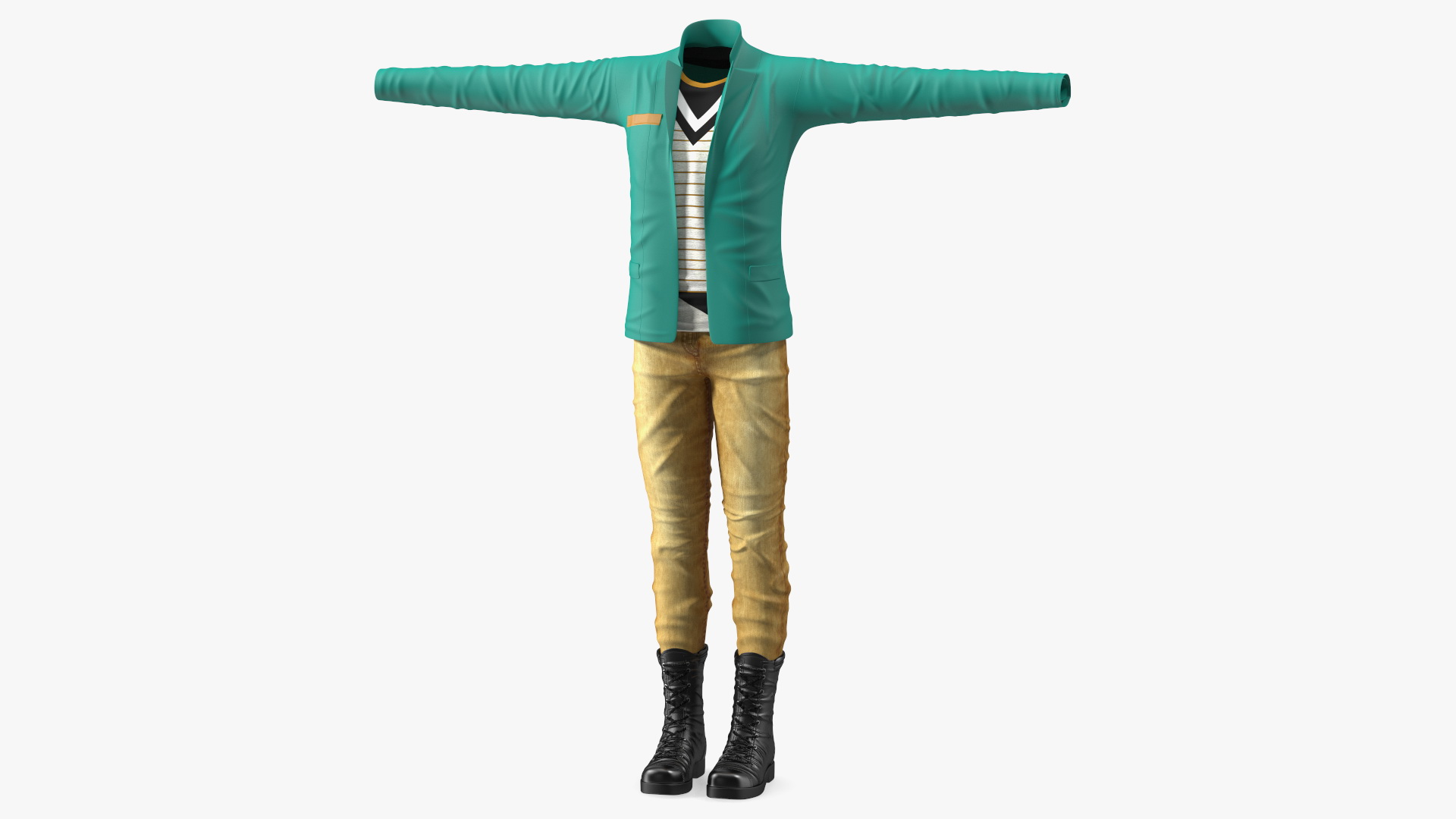 3D Fashionable Style Outfit Set model