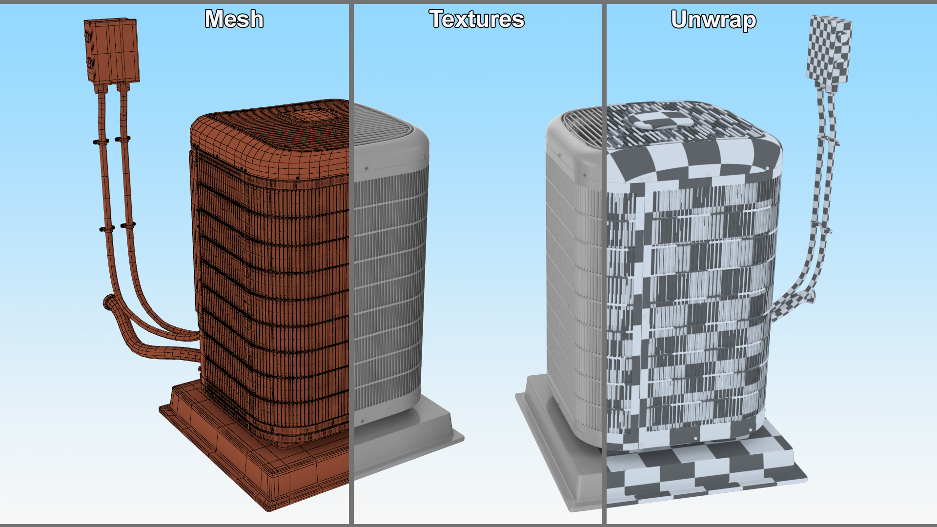 Central Air Conditioner Five-stage 3D model