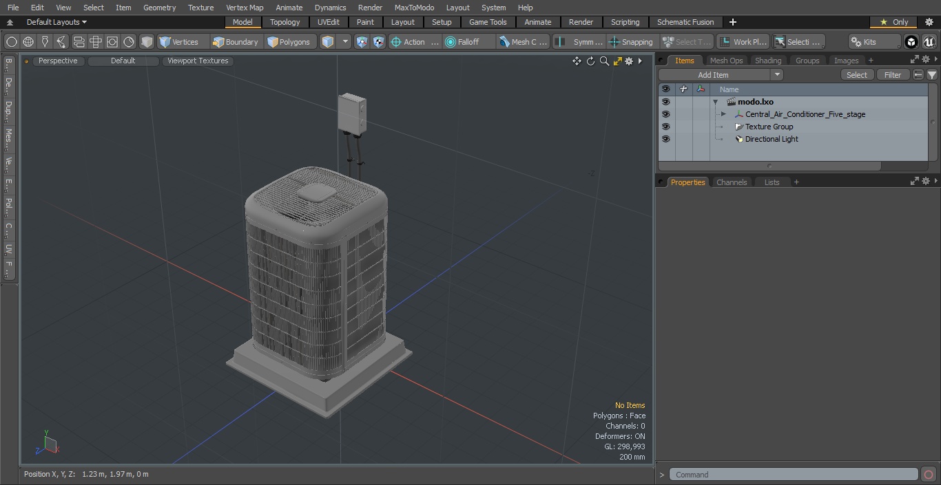 Central Air Conditioner Five-stage 3D model