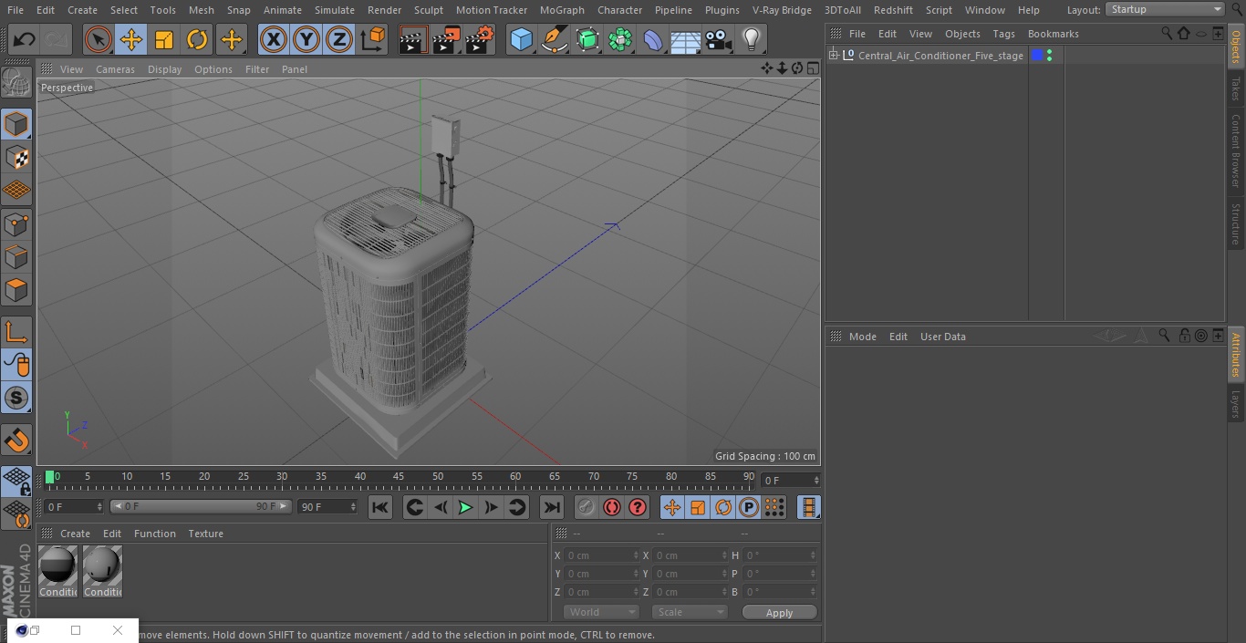 Central Air Conditioner Five-stage 3D model