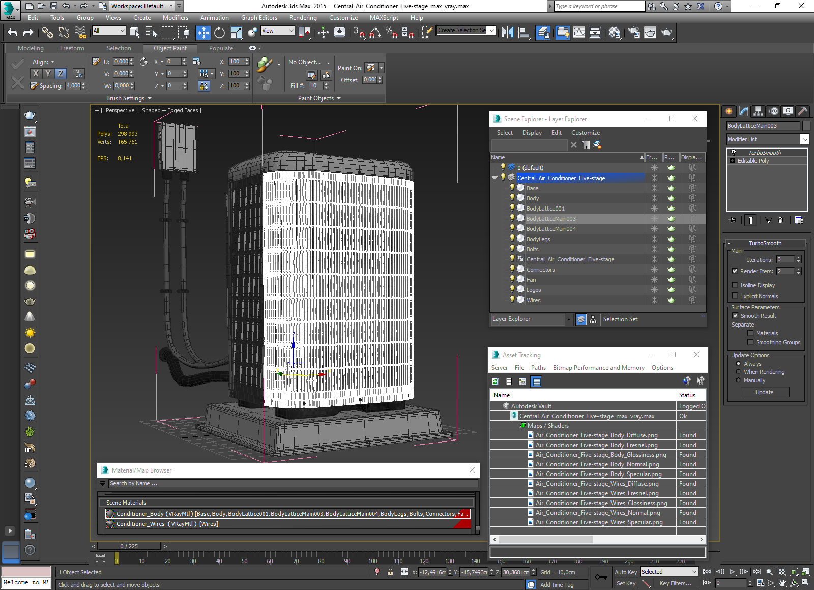 Central Air Conditioner Five-stage 3D model