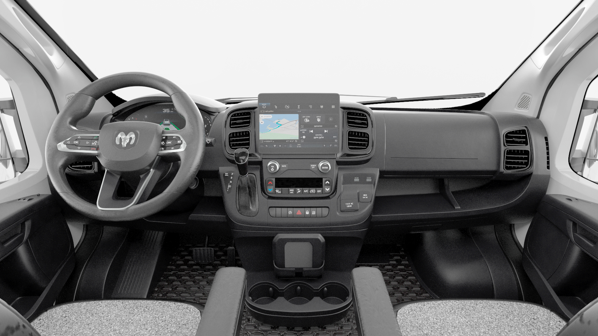2022 RAM Promaster 136 Rigged 3D model