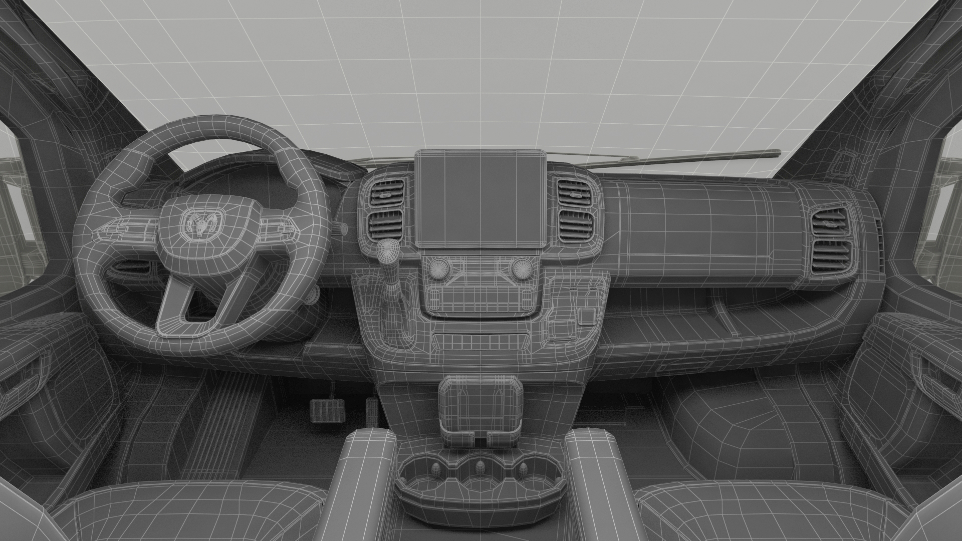 2022 RAM Promaster 136 Rigged 3D model