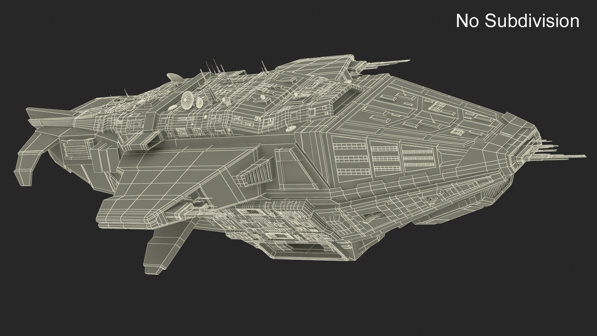3D Futuristic Armored Spaceship model