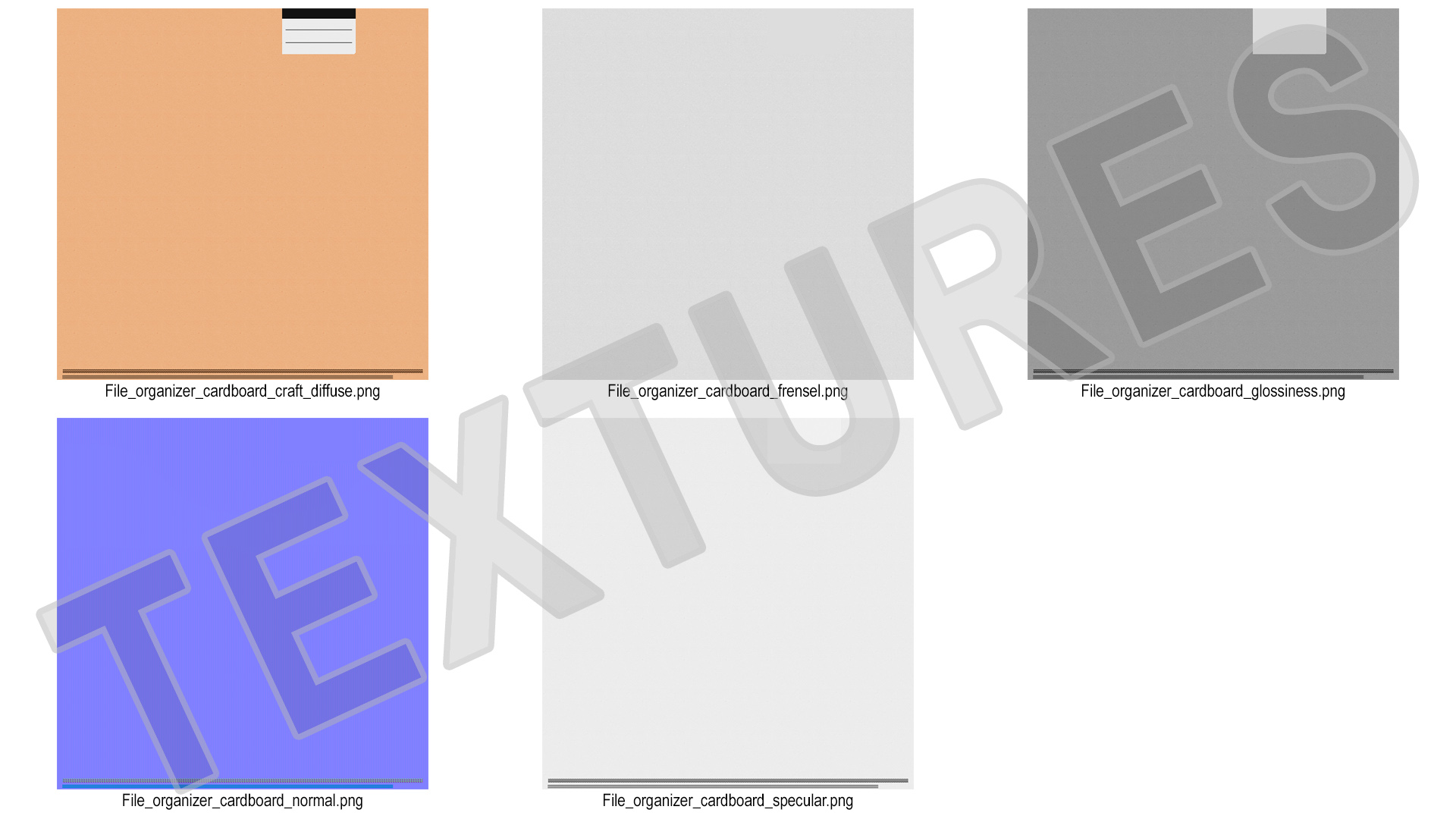 3D model File Holder Organizer Box Cardboard