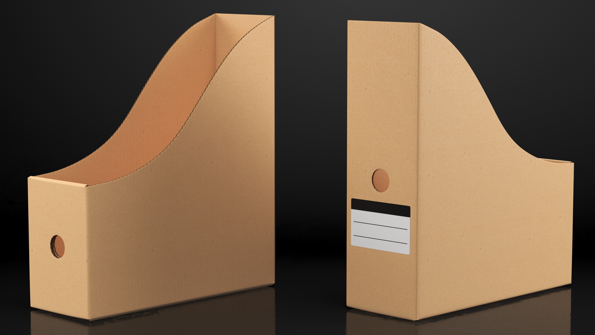 3D model File Holder Organizer Box Cardboard