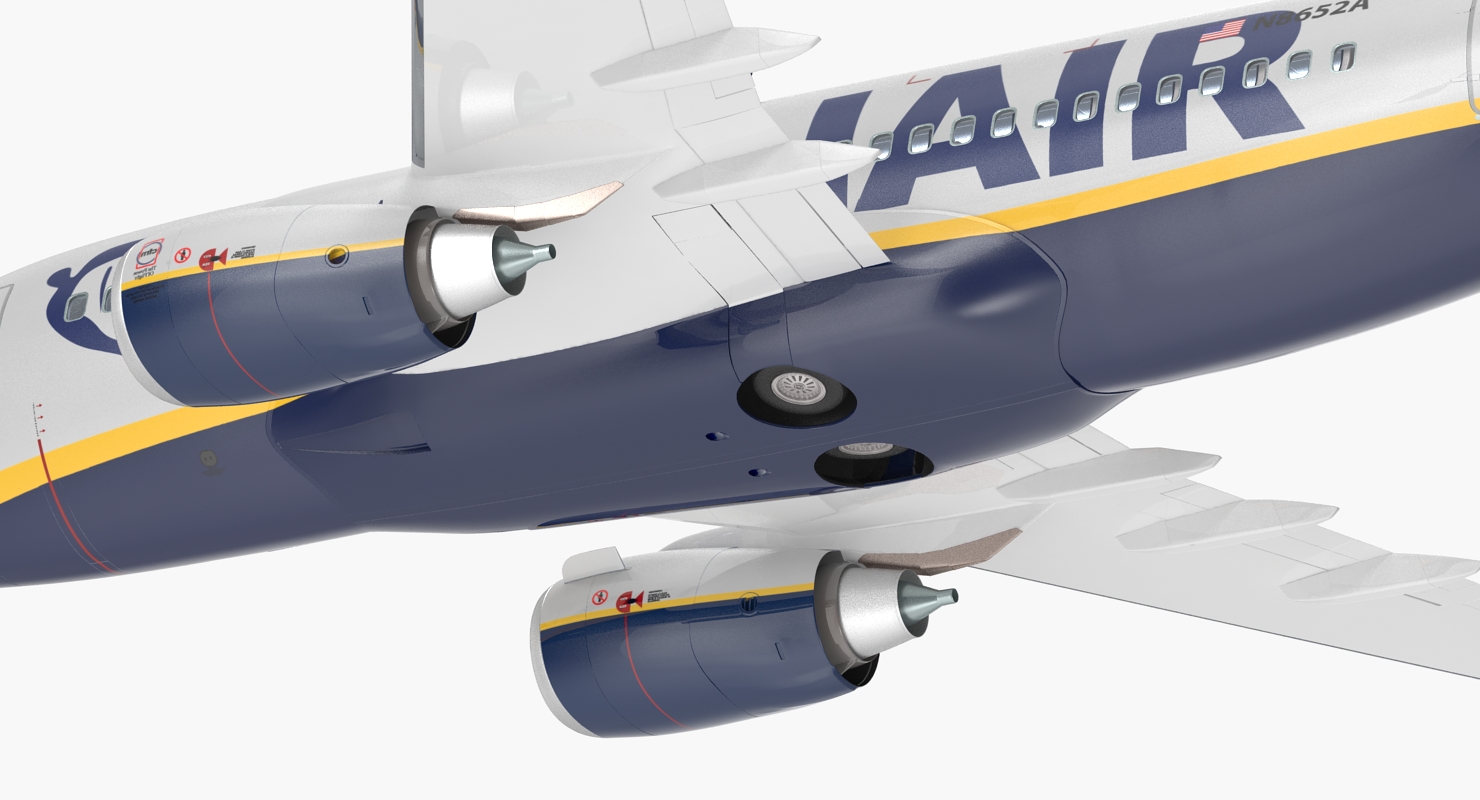 3D Boeing 737 600 with Interior Ryanair Rigged model