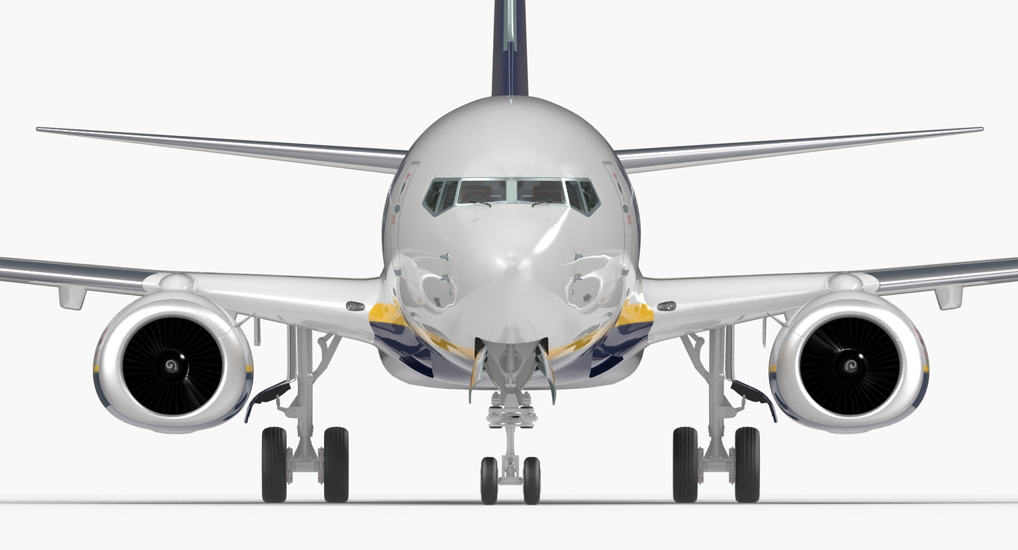 3D Boeing 737 600 with Interior Ryanair Rigged model