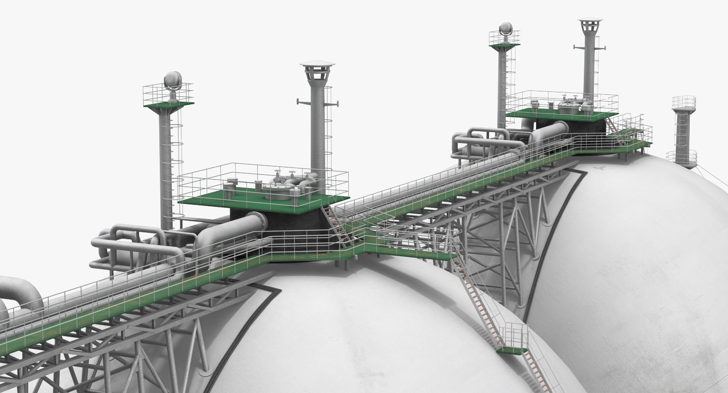3D Gas Carrier Ship
