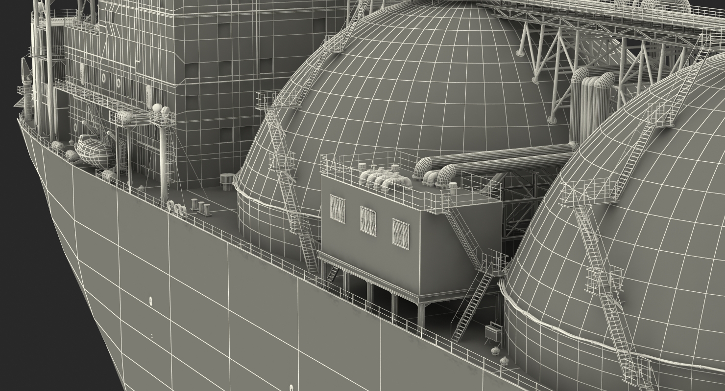 3D Gas Carrier Ship