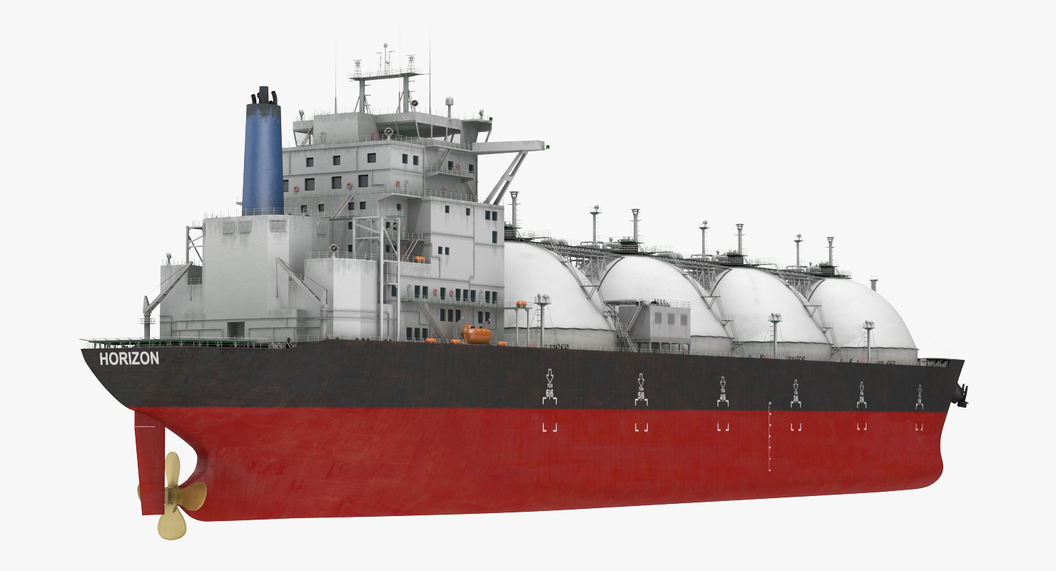 3D Gas Carrier Ship