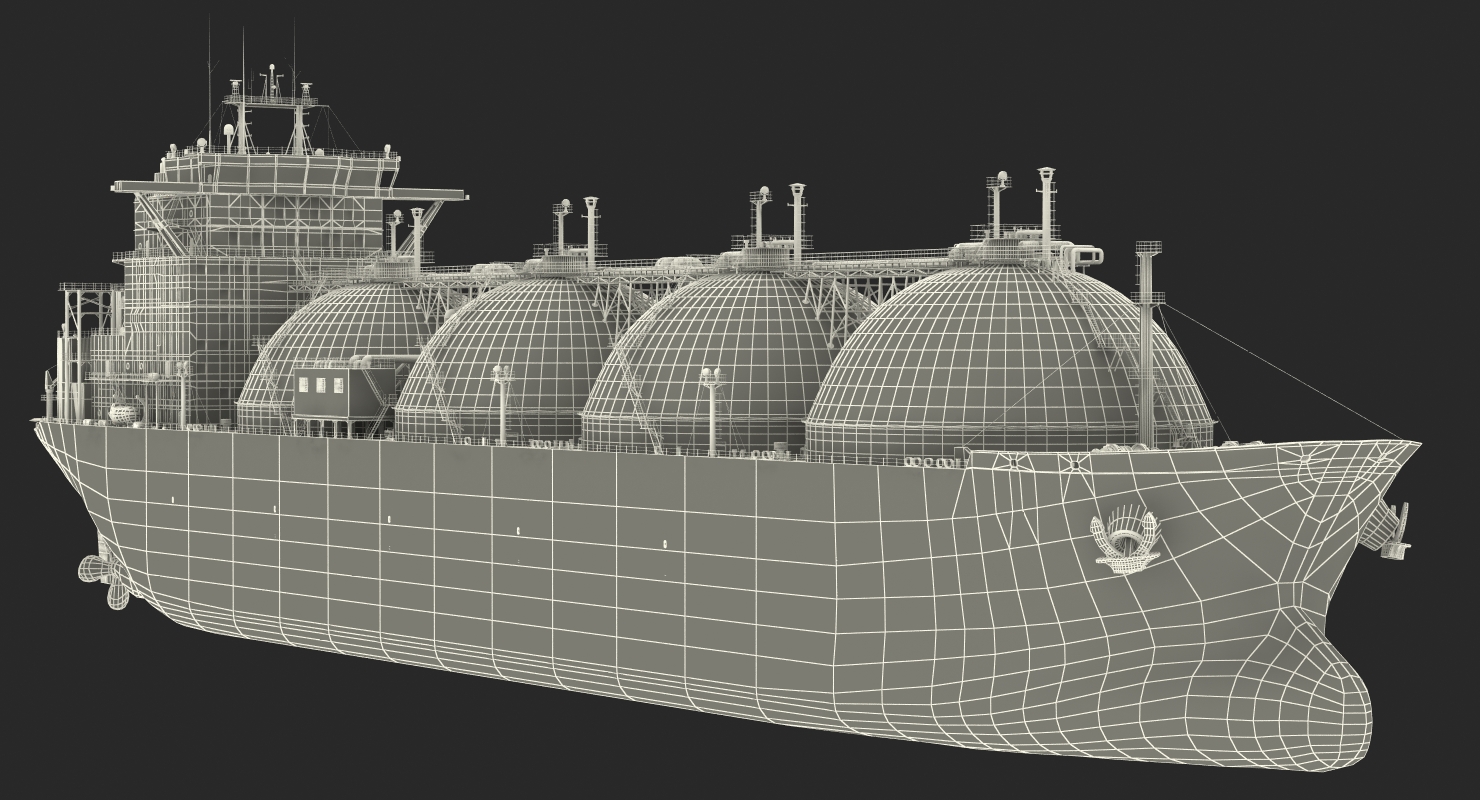 3D Gas Carrier Ship