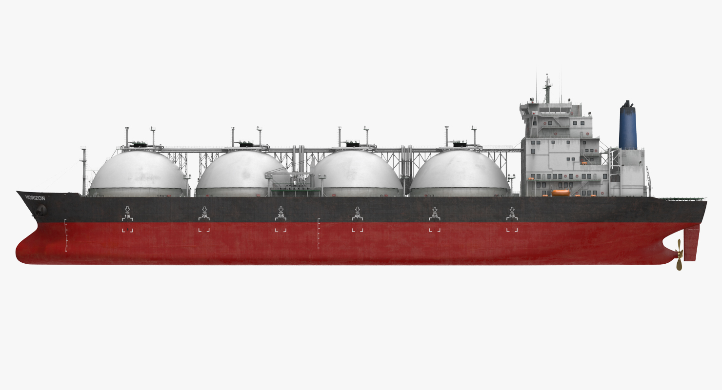 3D Gas Carrier Ship