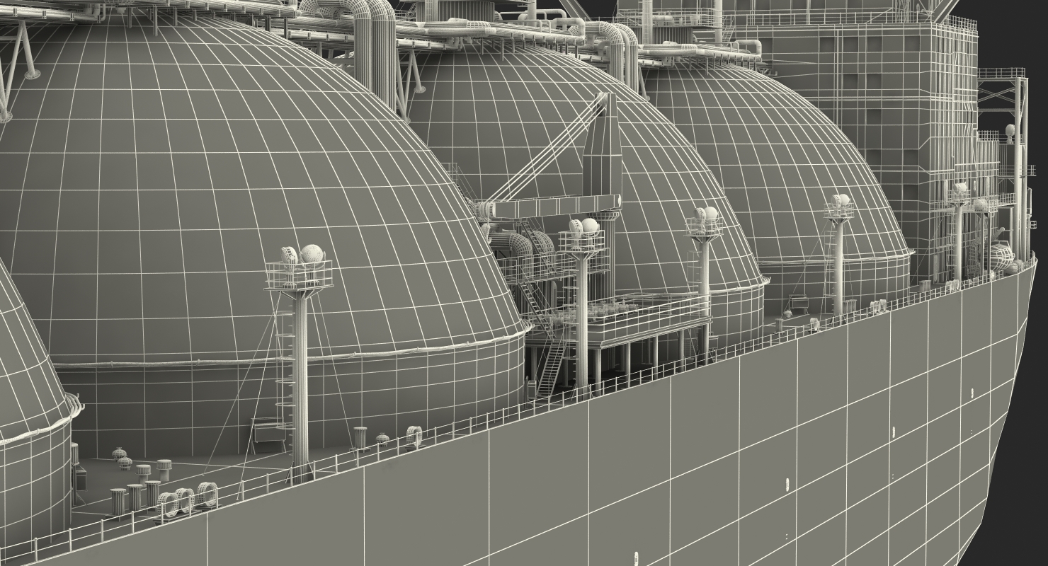 3D Gas Carrier Ship
