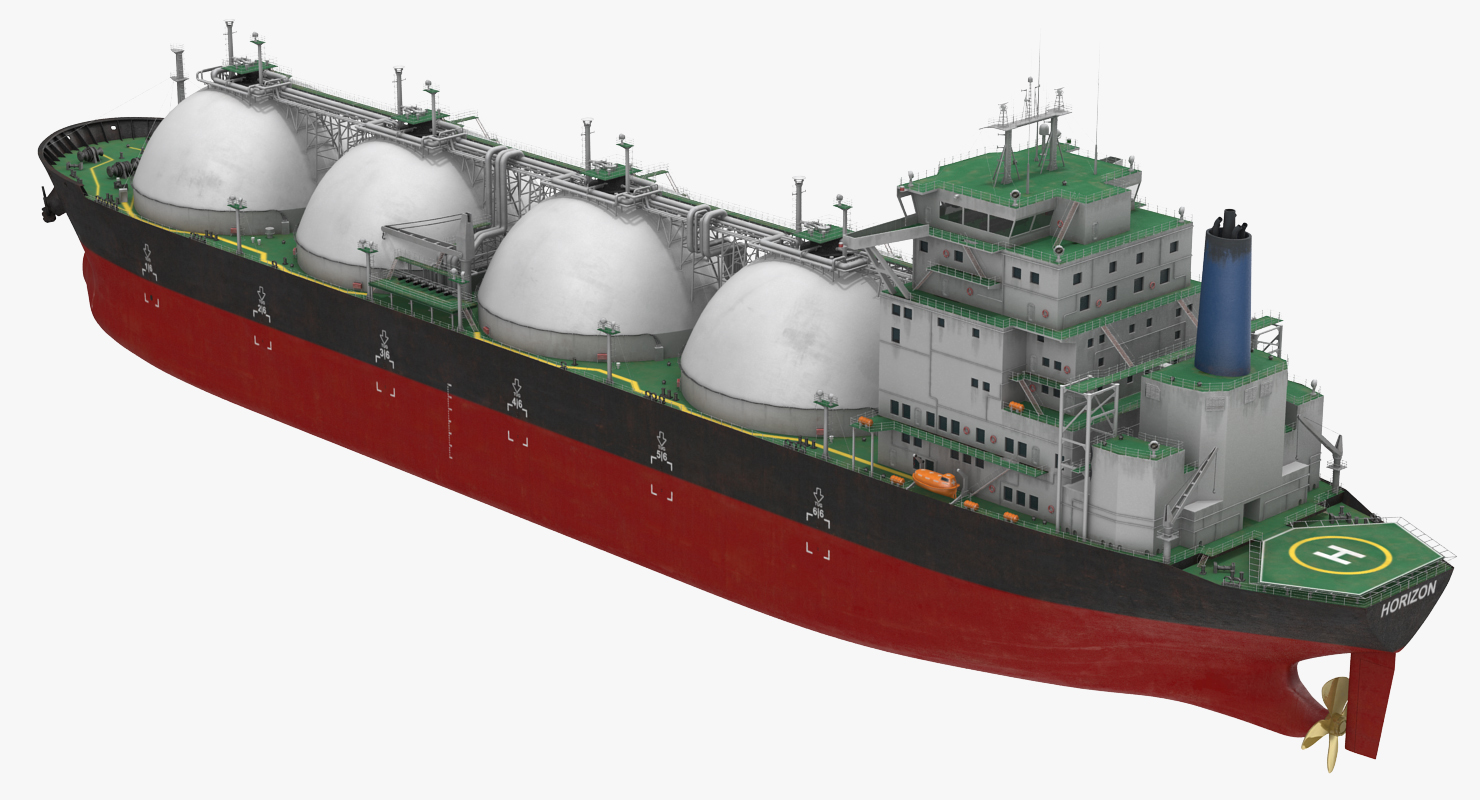 3D Gas Carrier Ship
