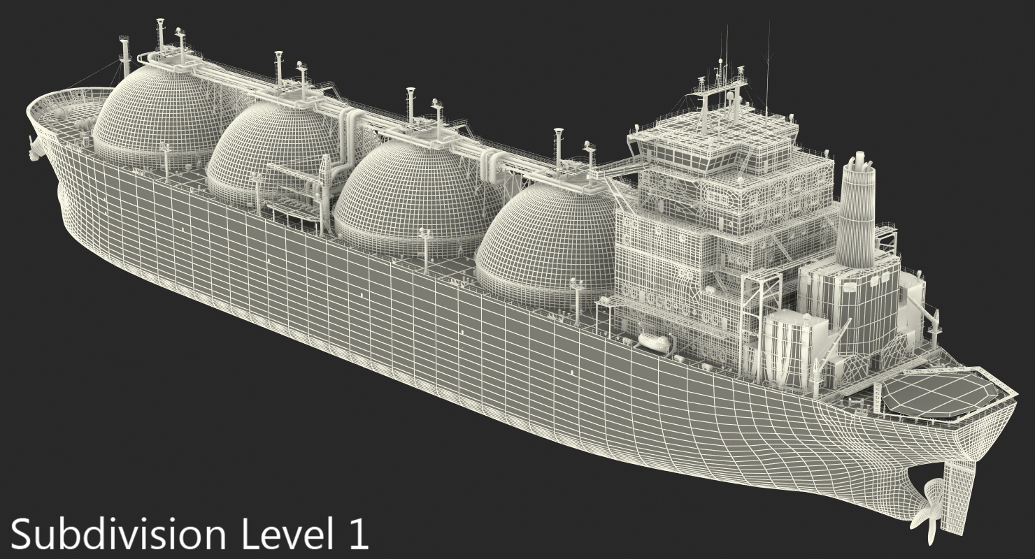 3D Gas Carrier Ship
