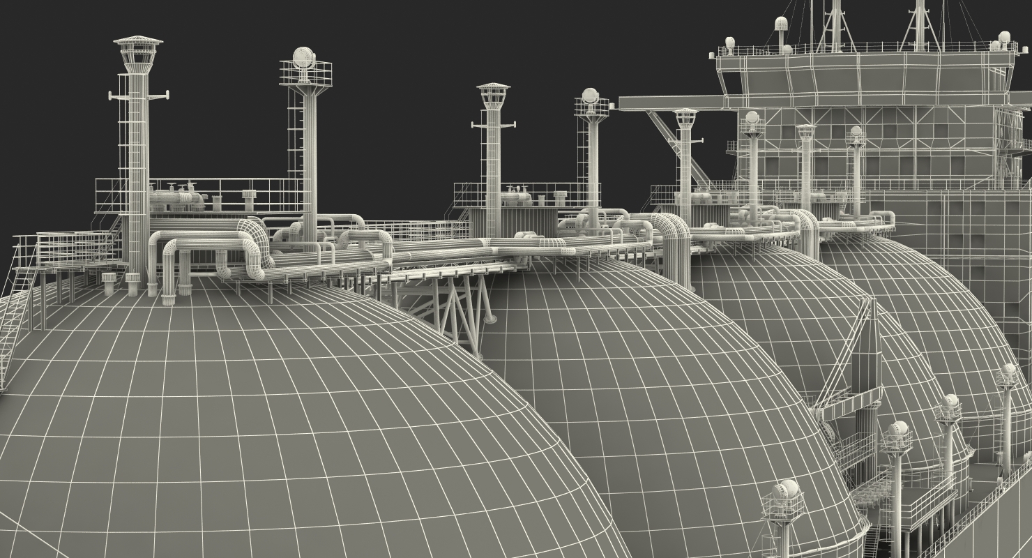 3D Gas Carrier Ship