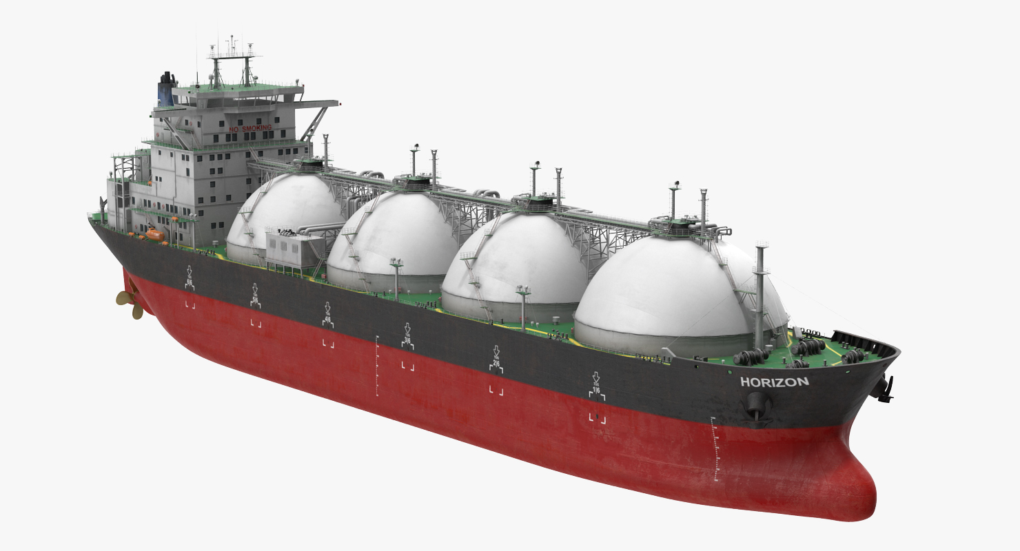 3D Gas Carrier Ship