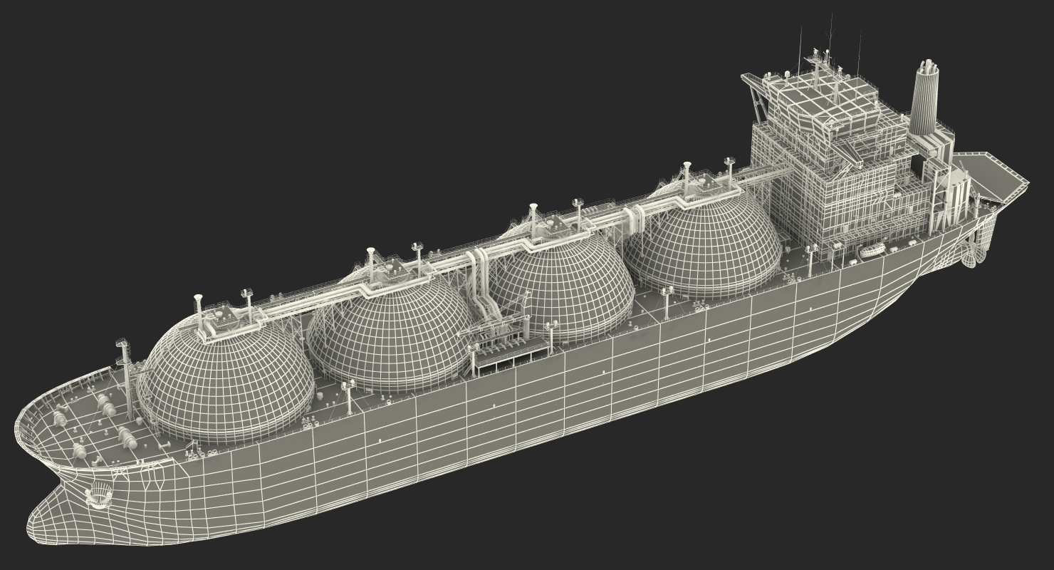 3D Gas Carrier Ship
