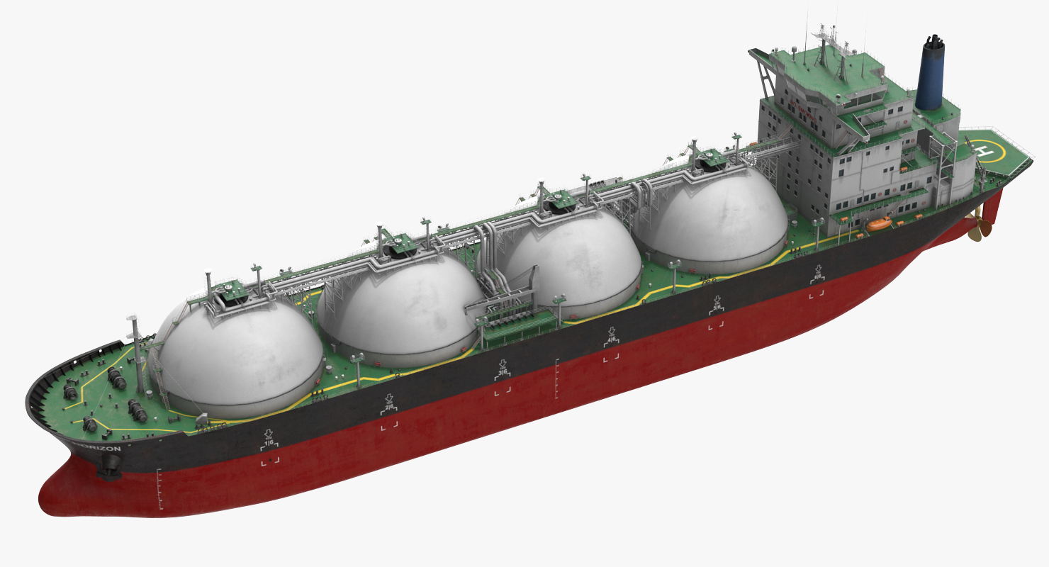 3D Gas Carrier Ship