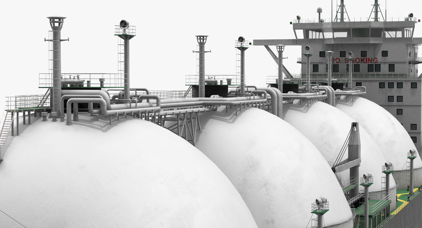3D Gas Carrier Ship