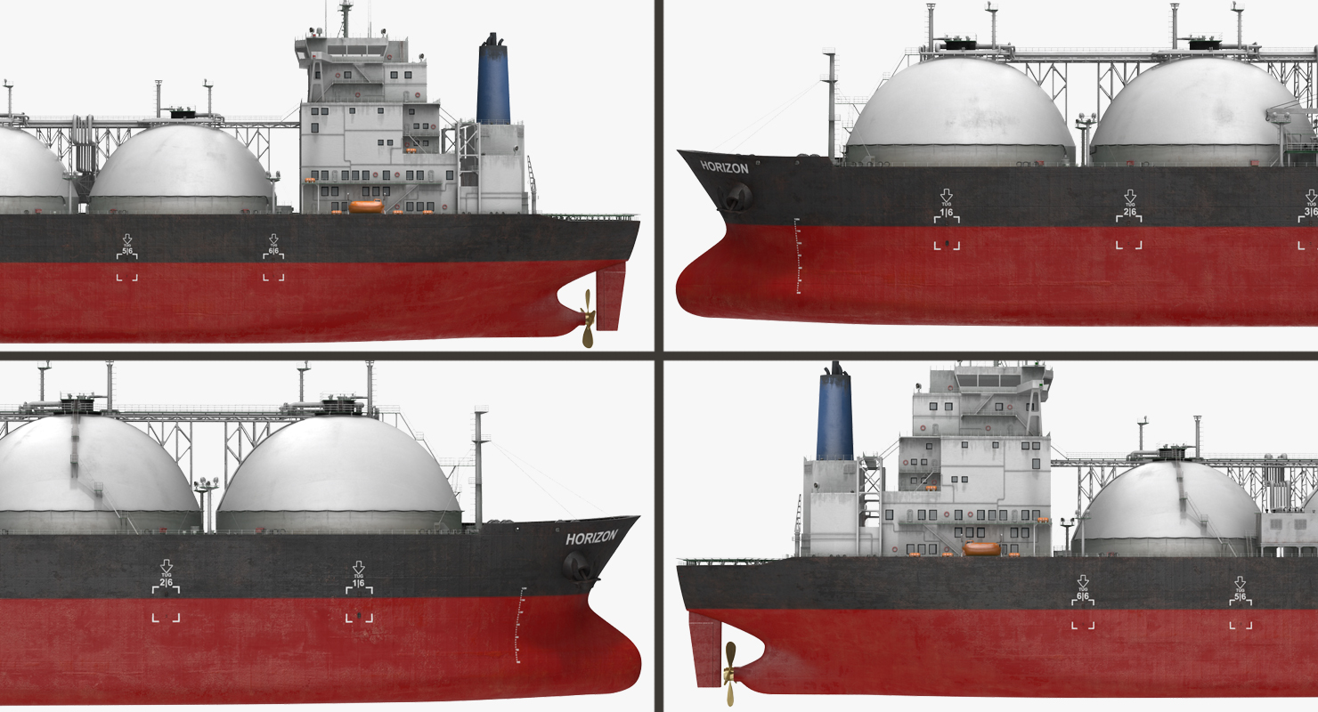 3D Gas Carrier Ship