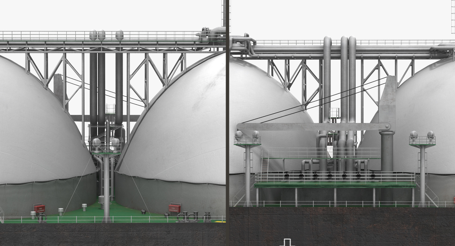 3D Gas Carrier Ship