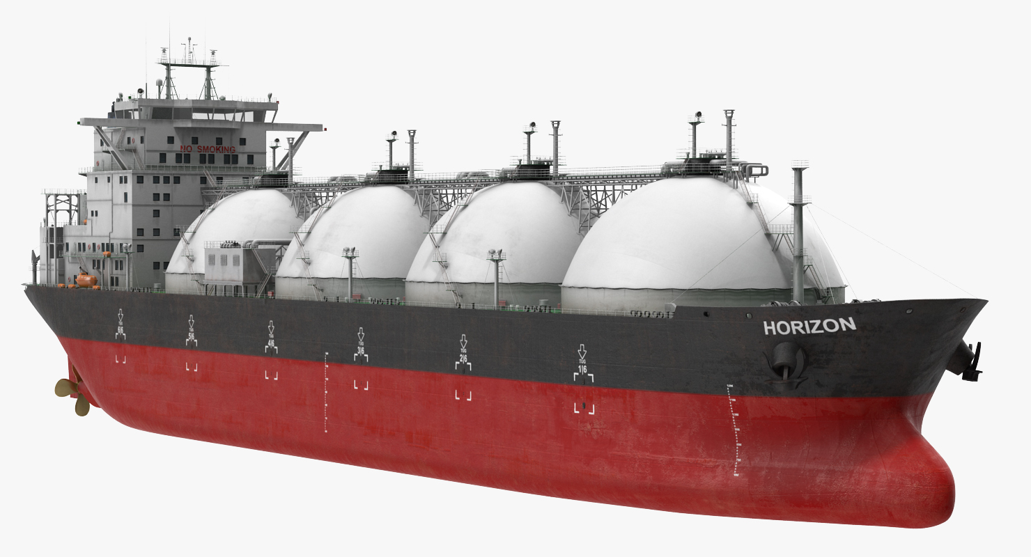 3D Gas Carrier Ship