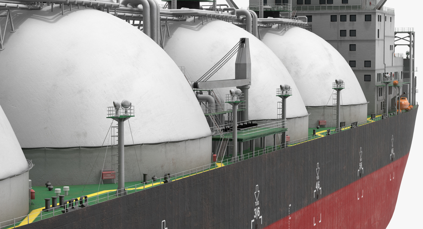 3D Gas Carrier Ship