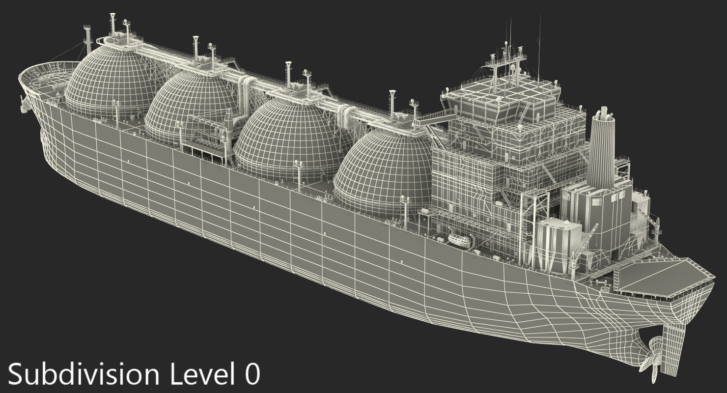 3D Gas Carrier Ship