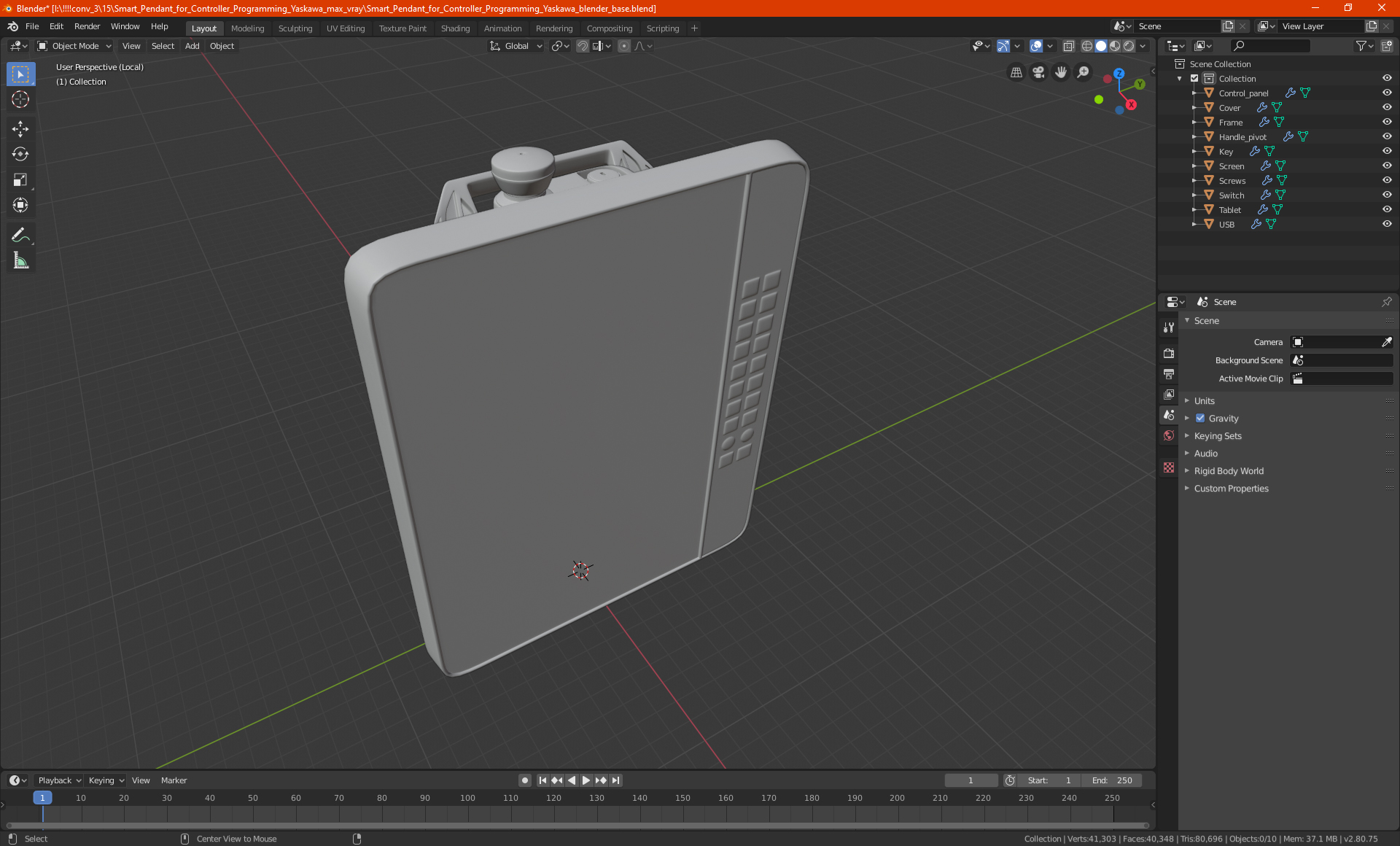 3D Smart Pendant for Controller Programming Yaskawa model