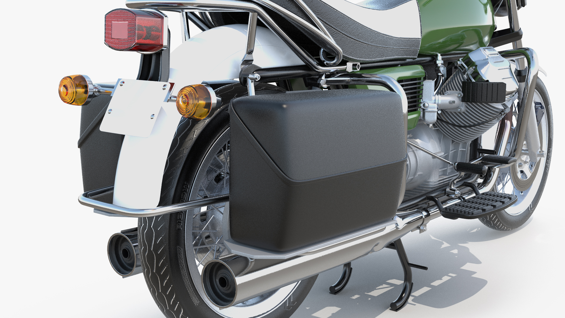 Classic Motorbike Rigged 3D model