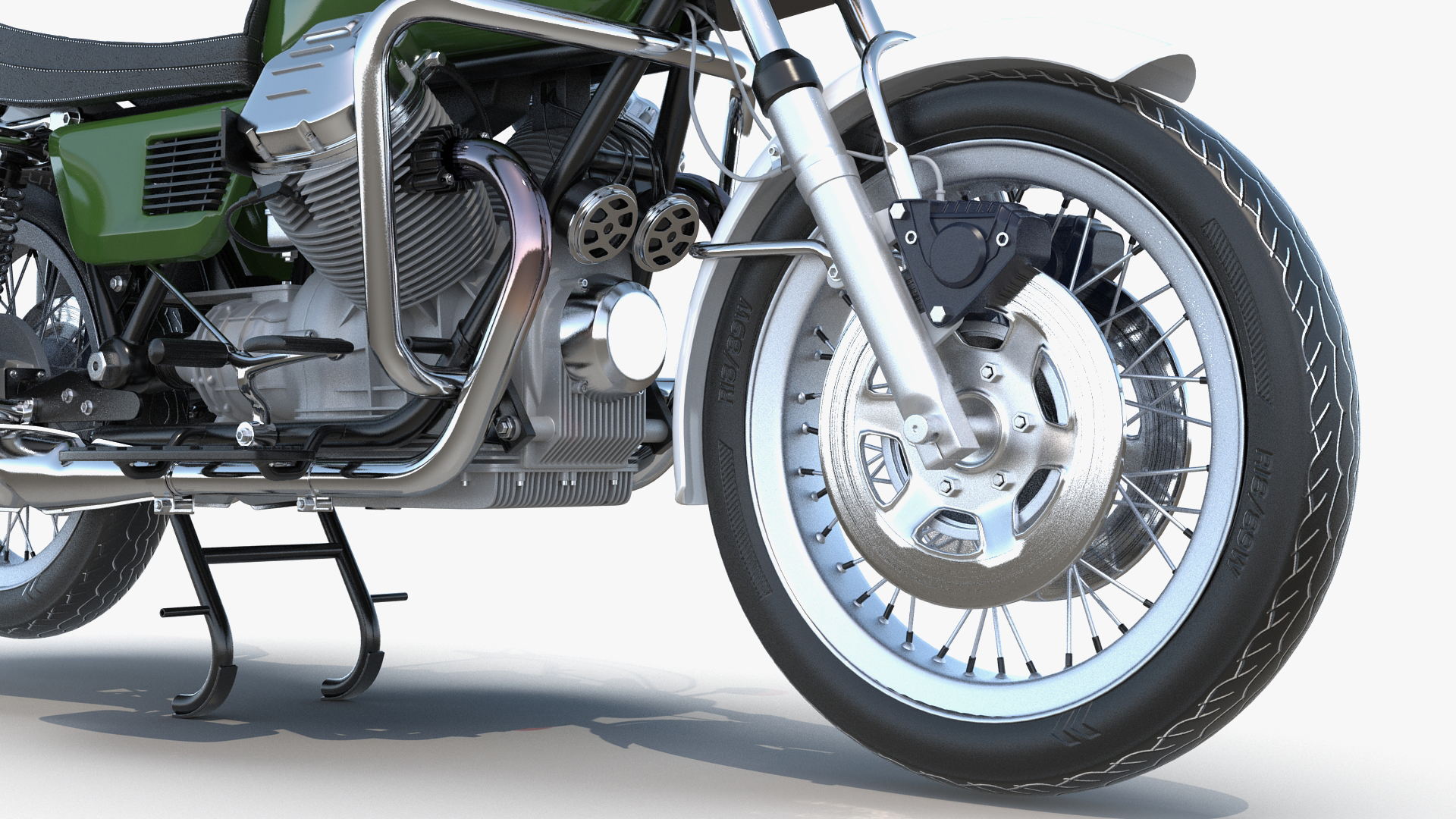 Classic Motorbike Rigged 3D model