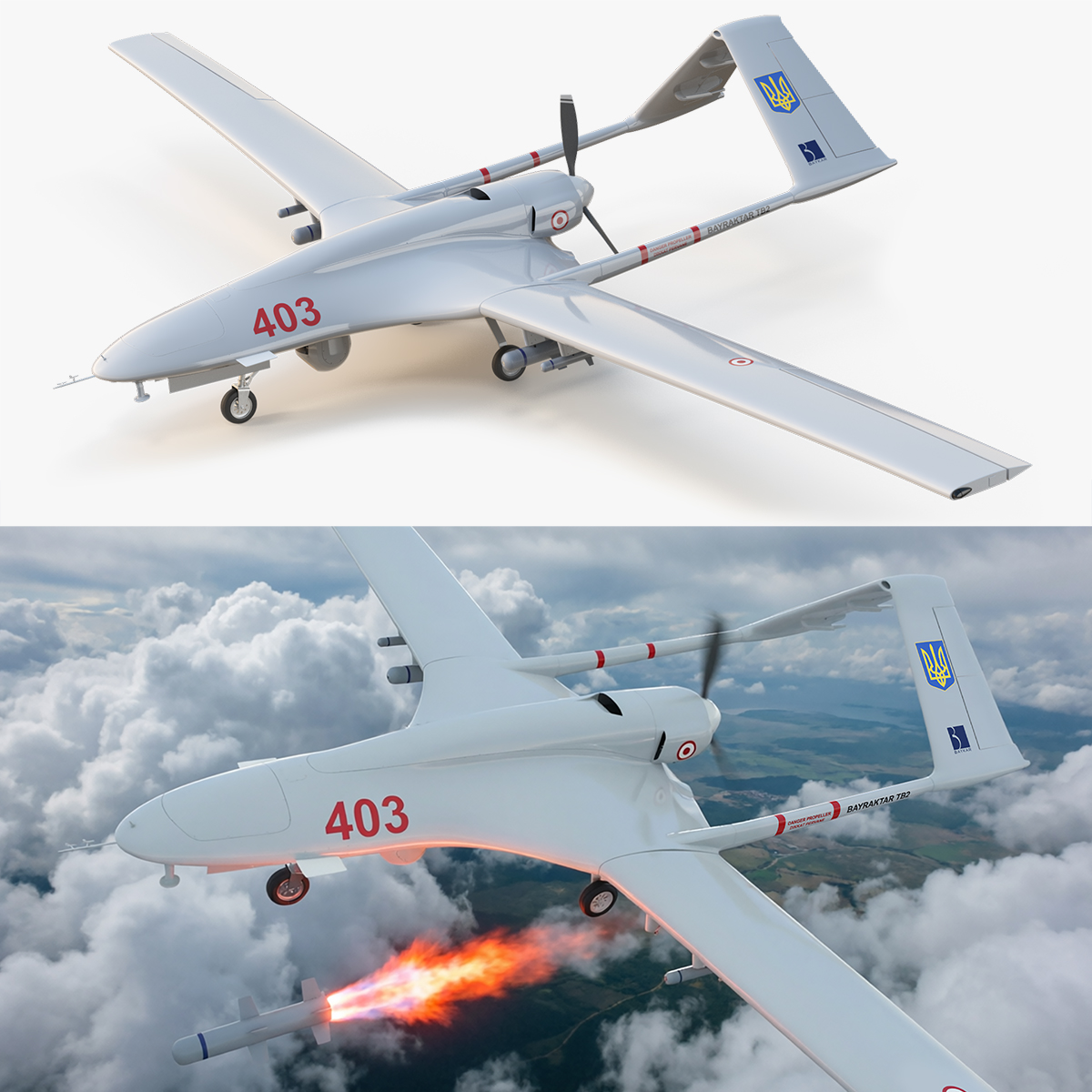 Ukrainian Bayraktar TB2, view 3
