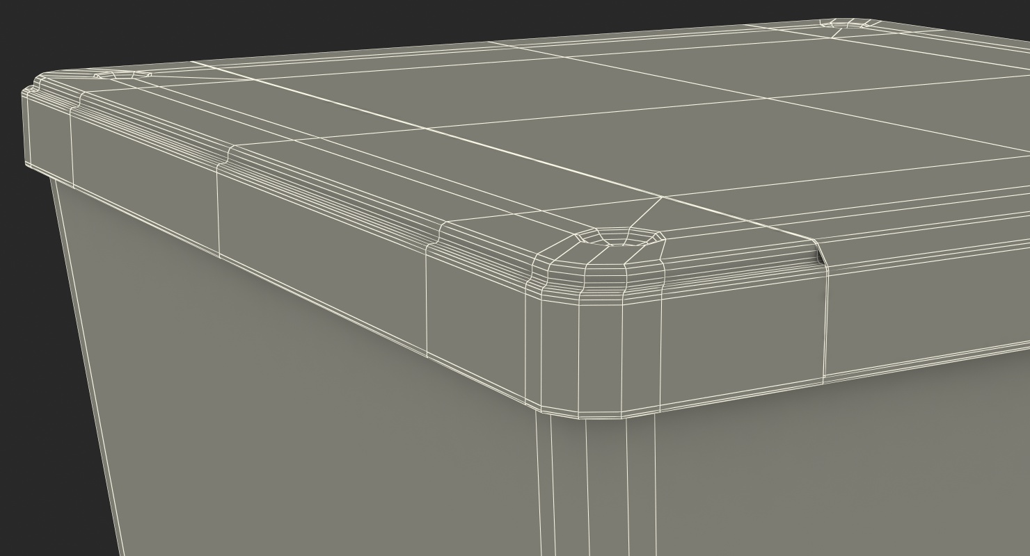 3D Cotton Wooden Swabs in Square Box model