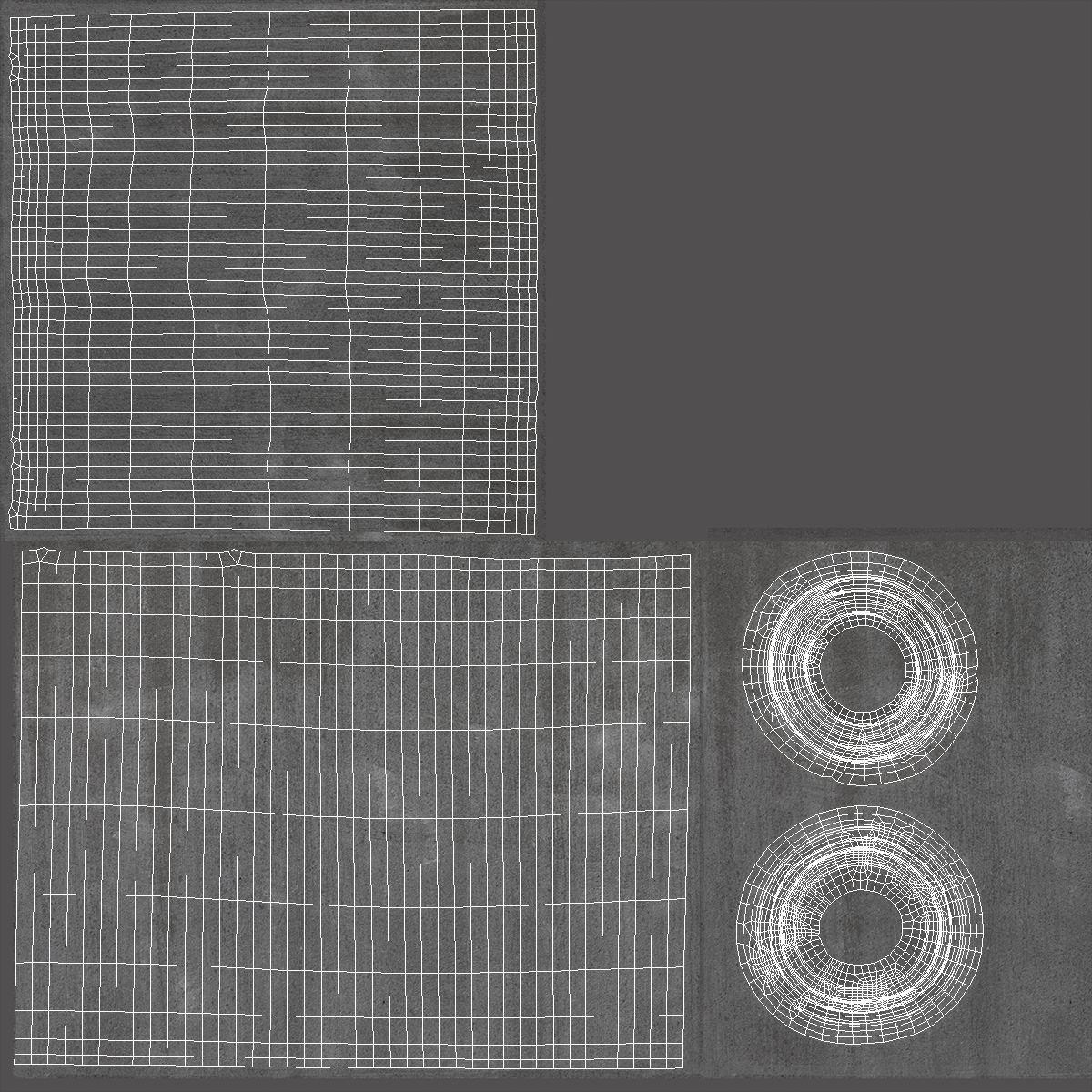 3D model Precast Concrete Drainage Pipes Set