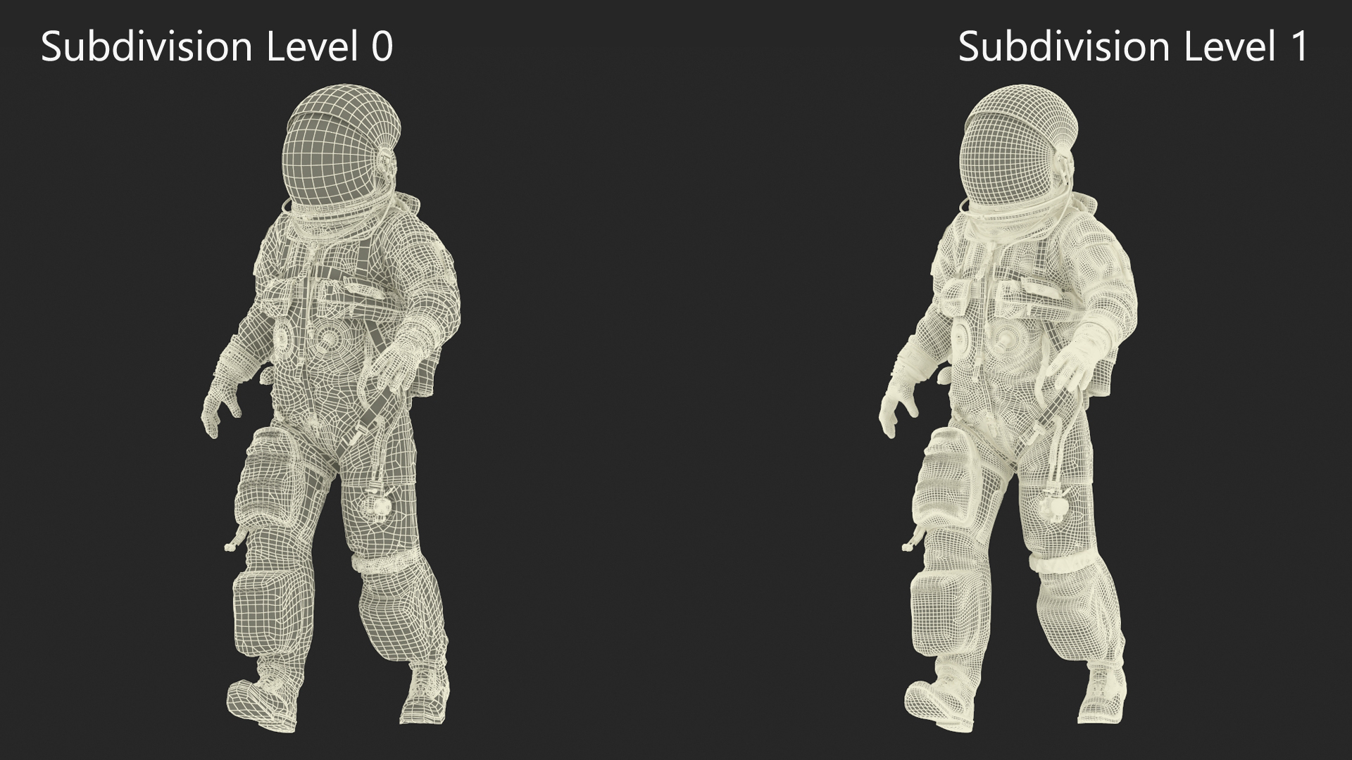 3D Advanced Crew Escape Suit Rigged Fur