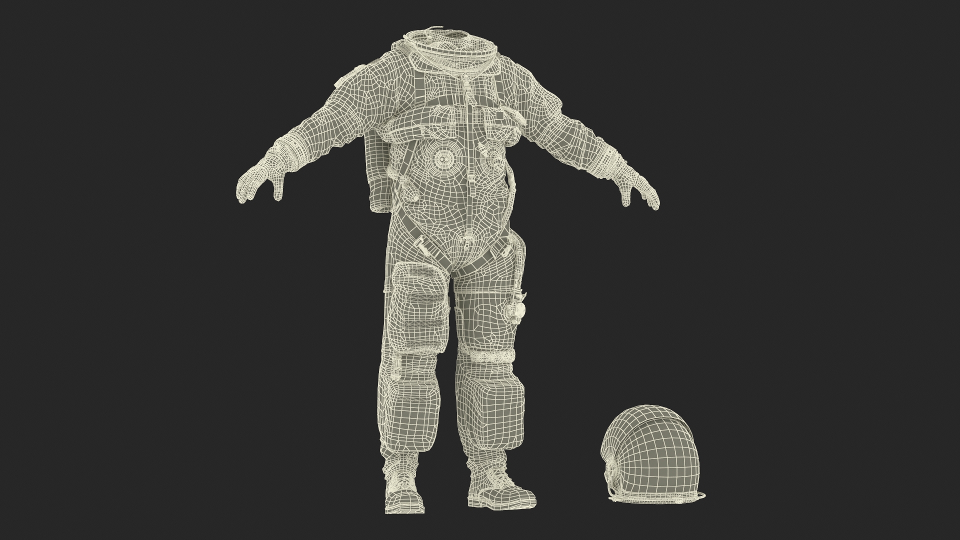 3D Advanced Crew Escape Suit Rigged Fur