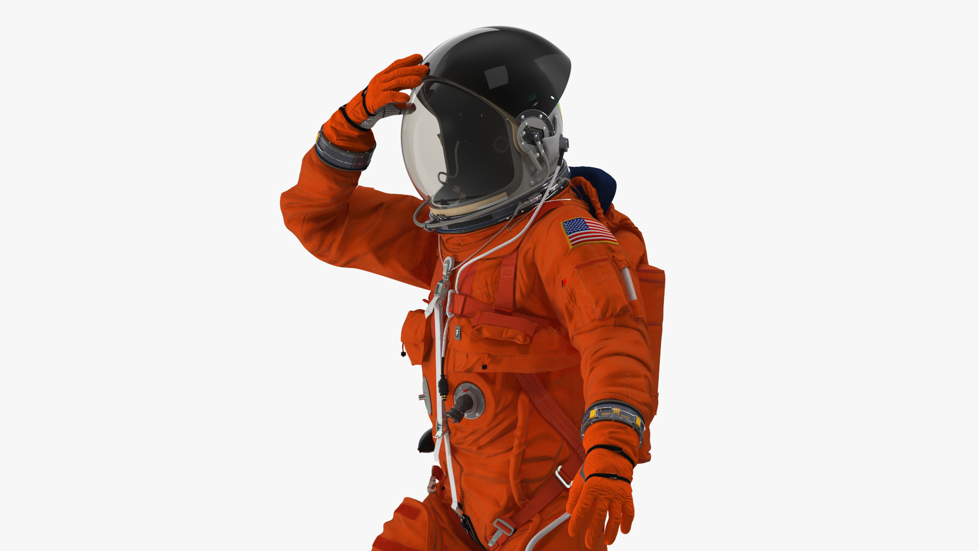 3D Advanced Crew Escape Suit Rigged Fur