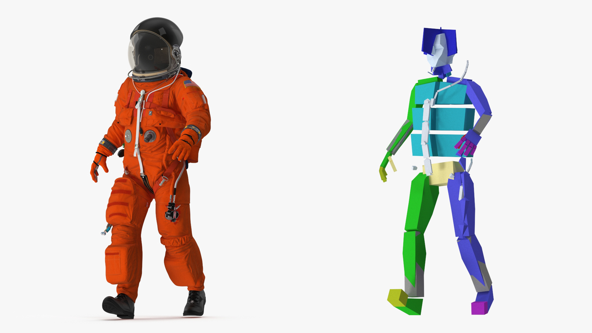 3D Advanced Crew Escape Suit Rigged Fur