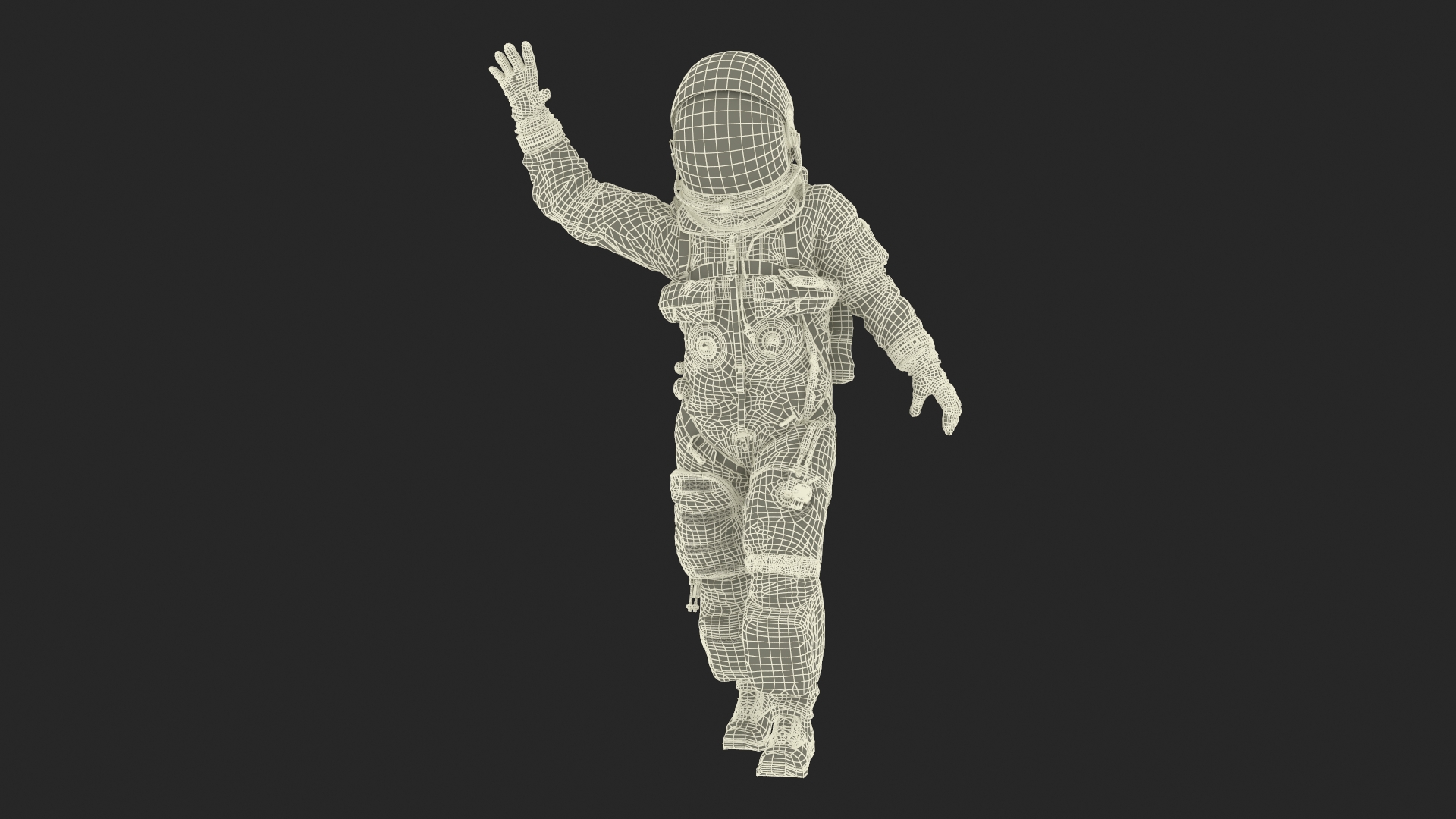 3D Advanced Crew Escape Suit Rigged Fur