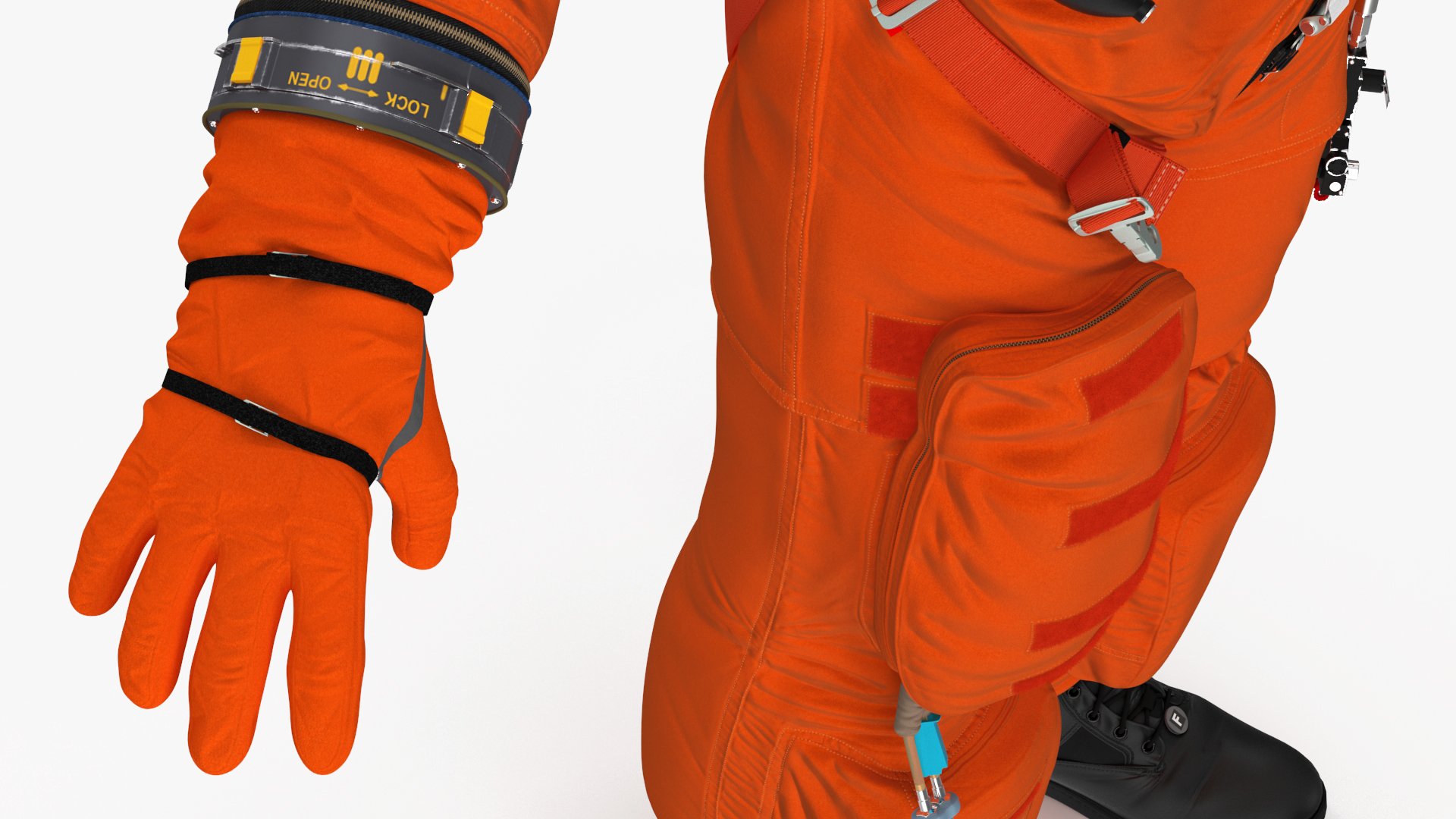 3D Advanced Crew Escape Suit Rigged Fur