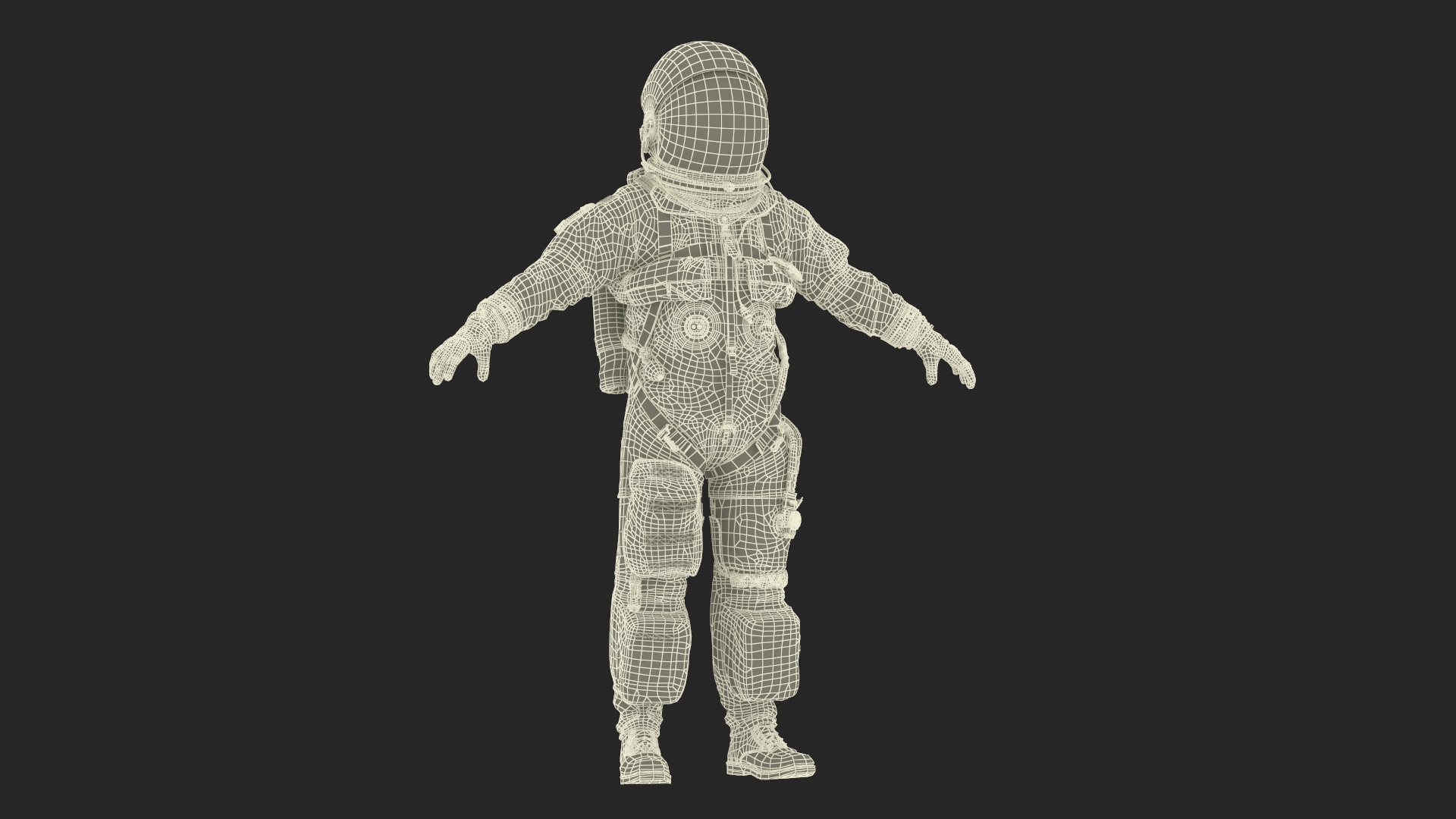 3D Advanced Crew Escape Suit Rigged Fur
