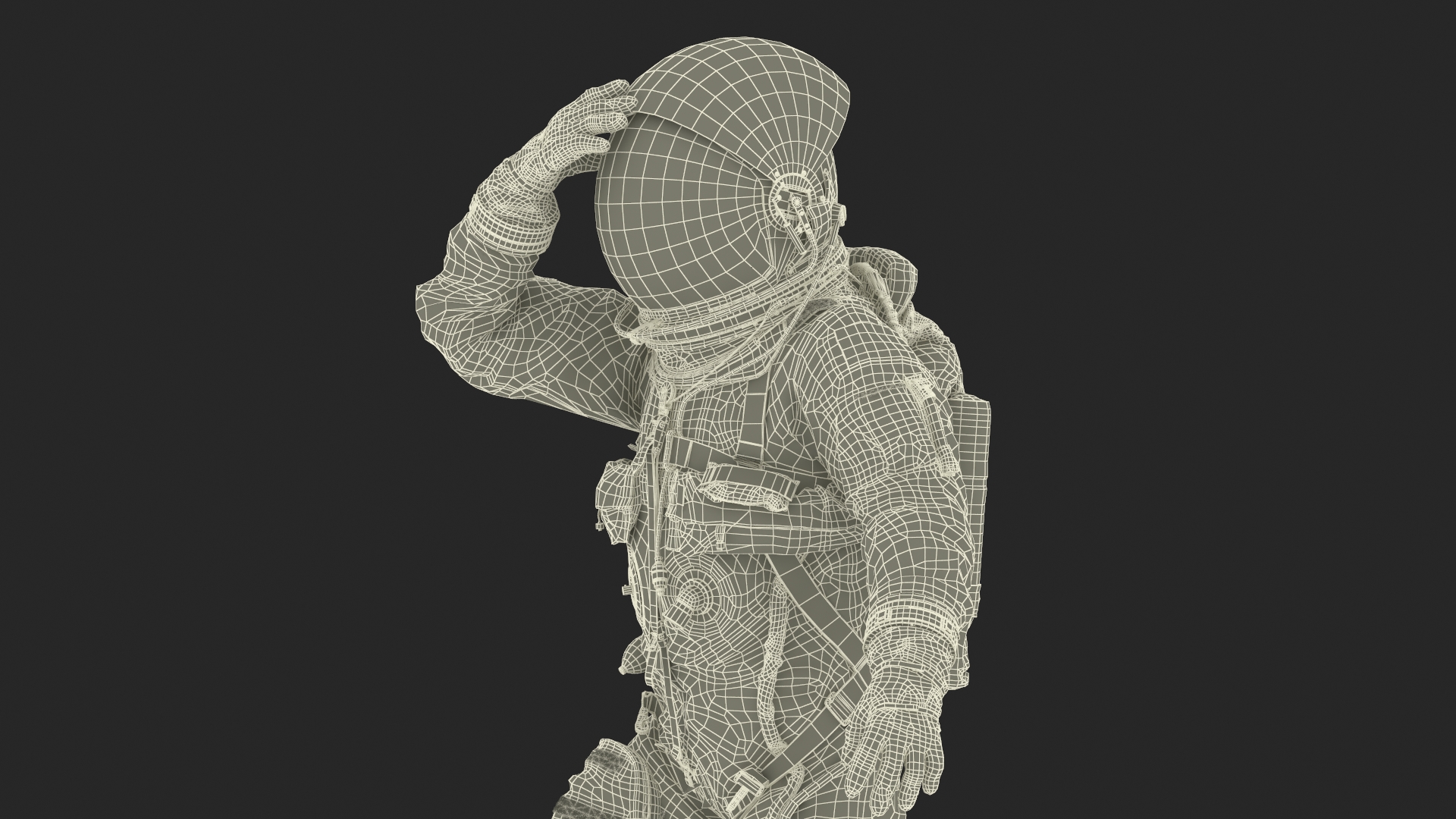 3D Advanced Crew Escape Suit Rigged Fur