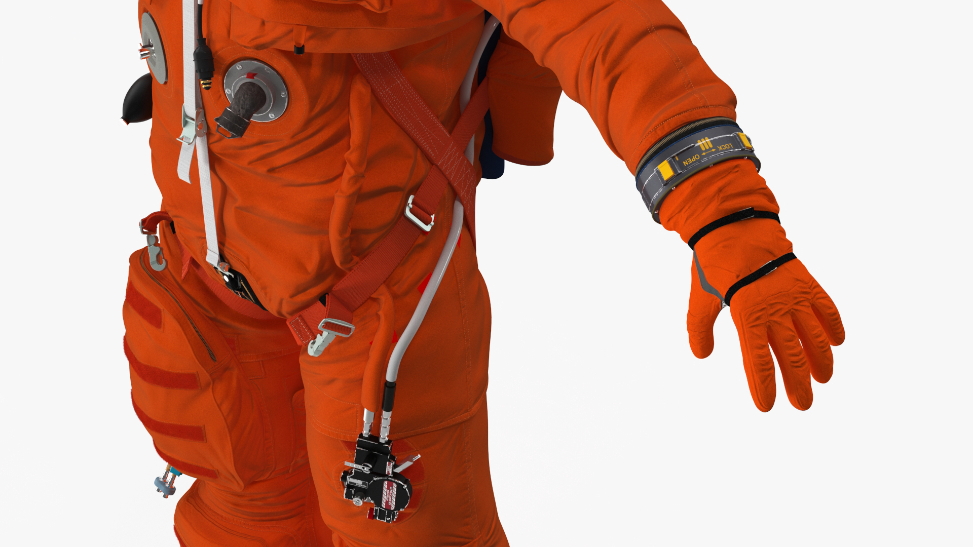 3D Advanced Crew Escape Suit Rigged Fur
