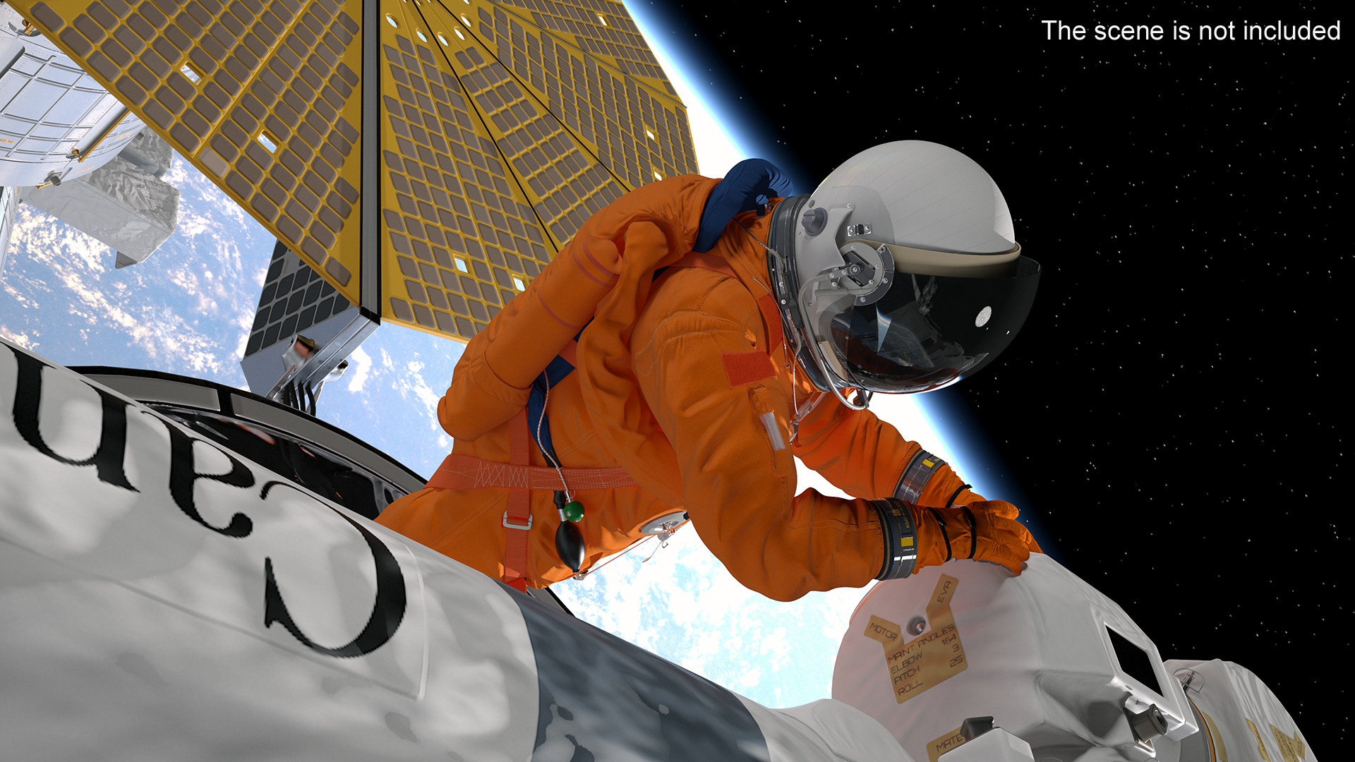 3D Advanced Crew Escape Suit Rigged Fur