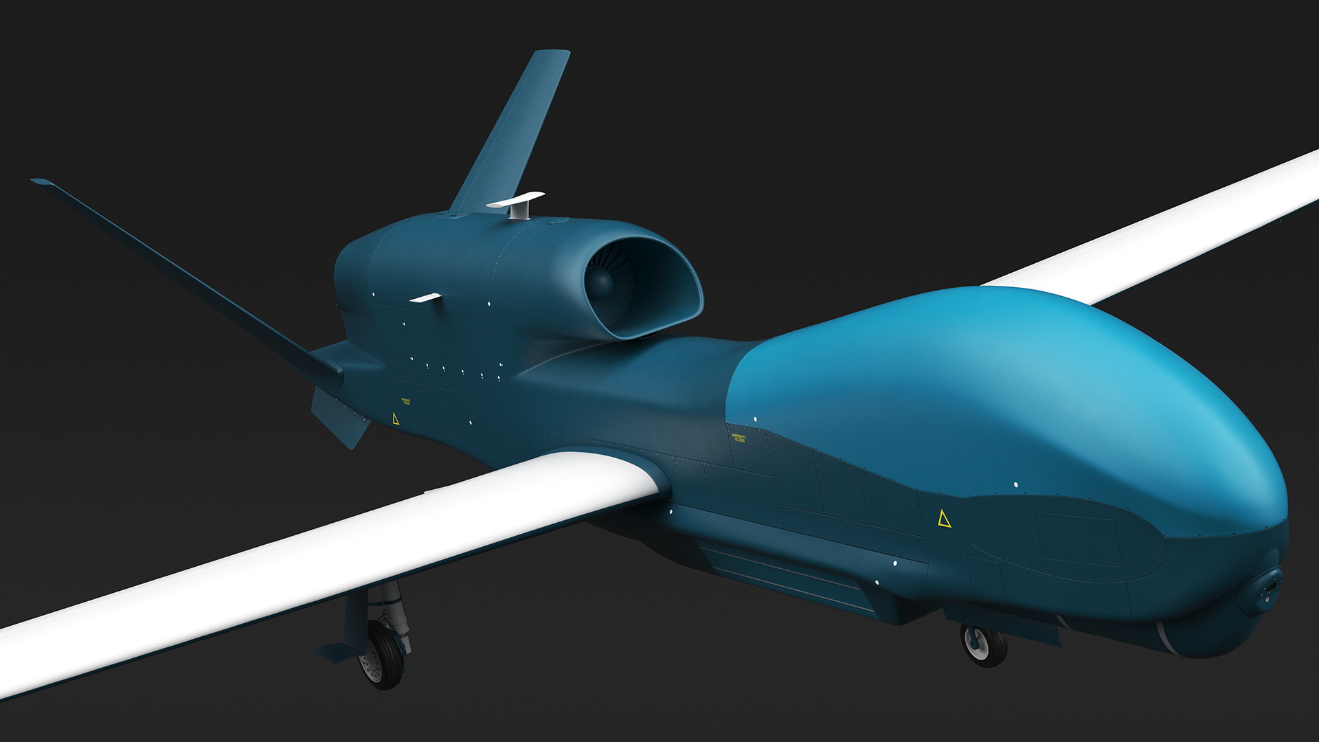 3D Unmanned Surveillance Drone Rigged for Cinema 4D model